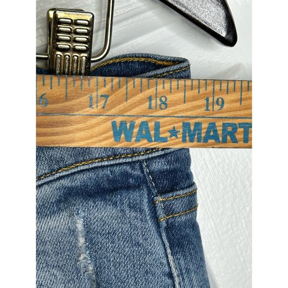 Boyish Brady Jeans Mercy Island button fly wide leg flare raw hem Size 32 - Picture 6 of 12